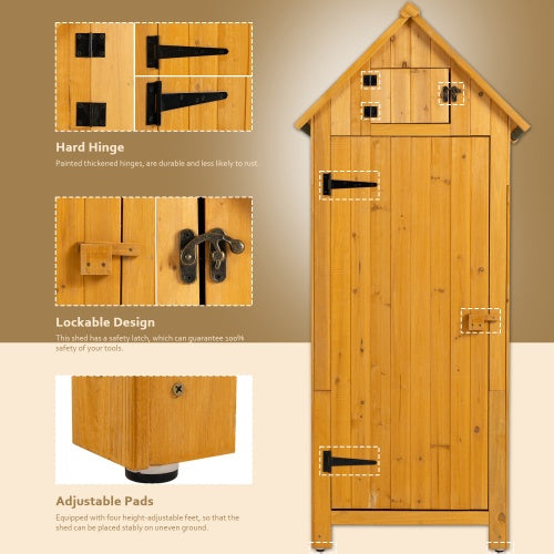 Natural Outdoor Storage Cabinet & Tool Shed