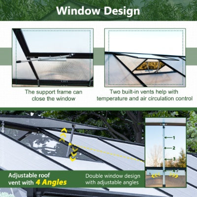 8' x 12' Heavy Duty Outdoor Greenhouse
