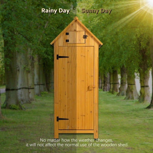 Natural Outdoor Storage Cabinet & Tool Shed