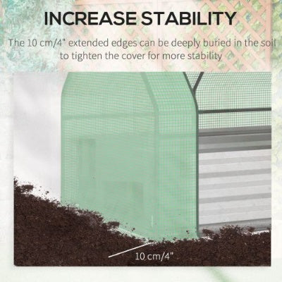 Galvanized Raised Garden Bed With Mini Greenhouse Cover