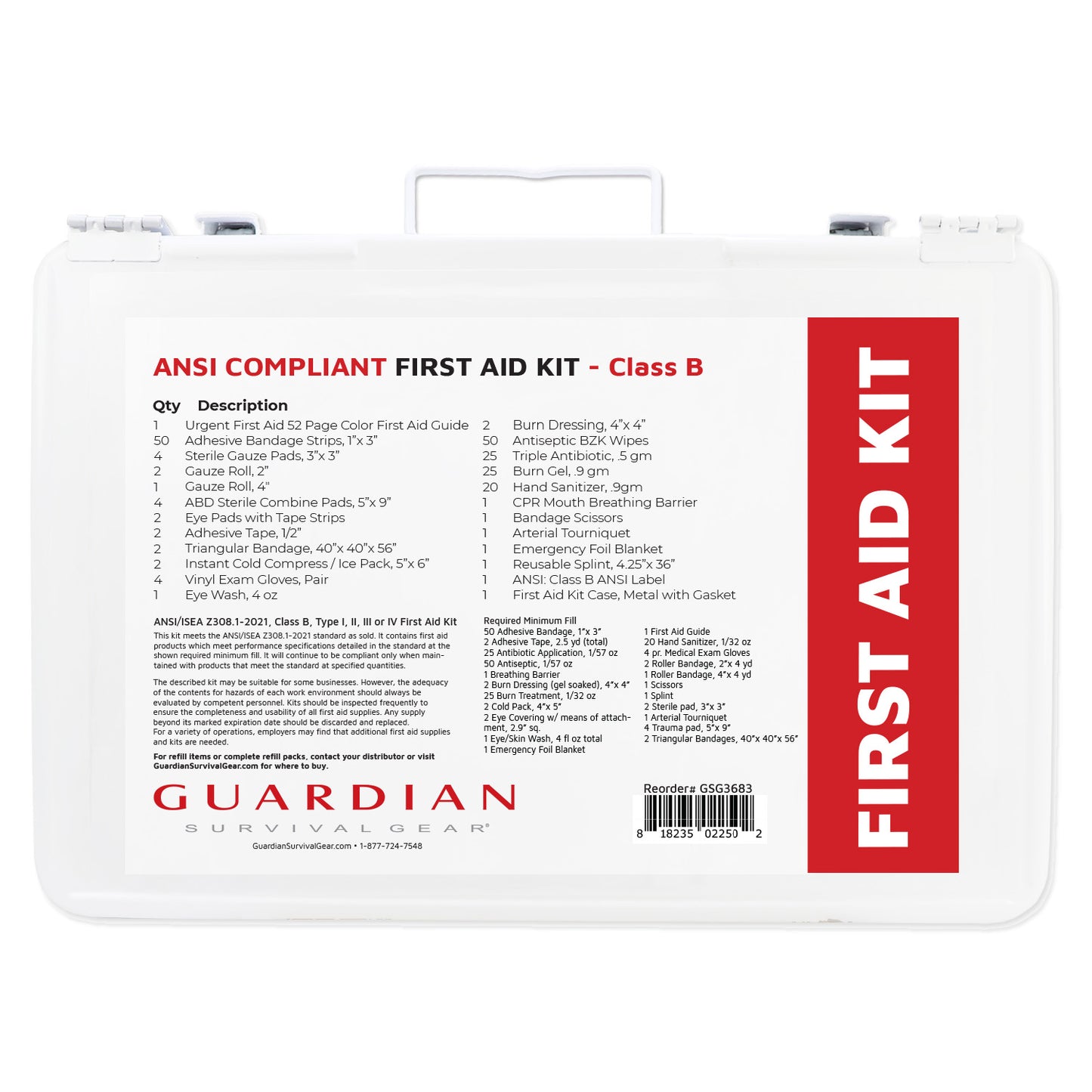 Guardian 25-50 Person First Aid Kit - Metal