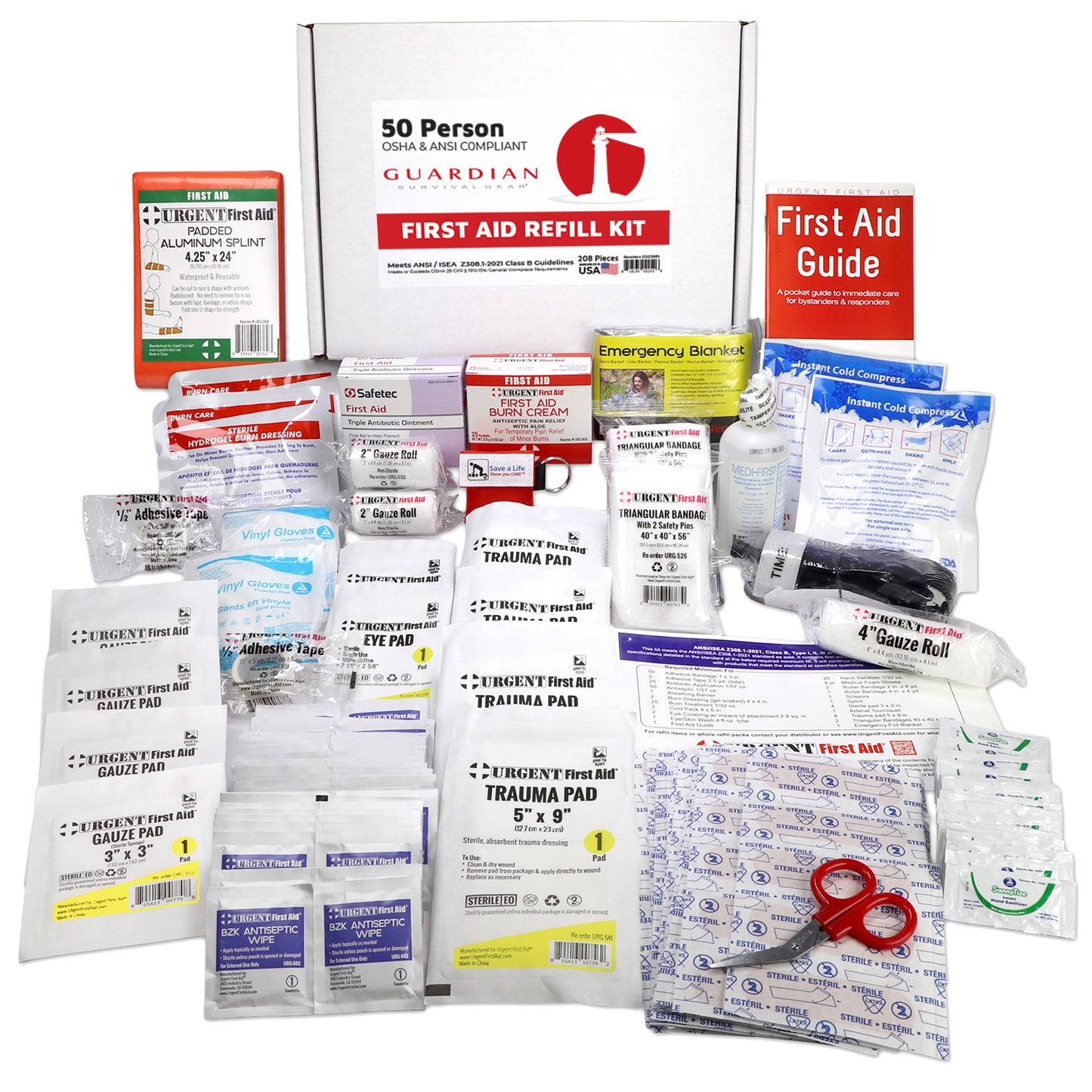 Guardian 25-50 Person First Aid Kit - Refill