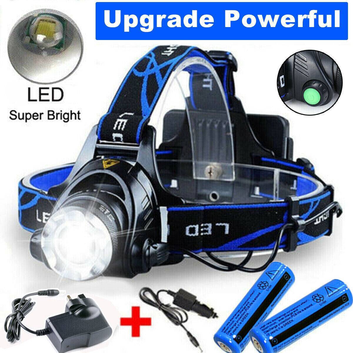 Rechargeable LED Headlamp - Zoomable & Tactical