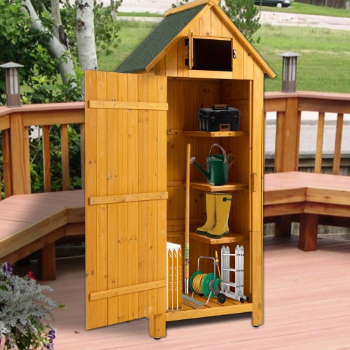 Natural Outdoor Storage Cabinet & Tool Shed