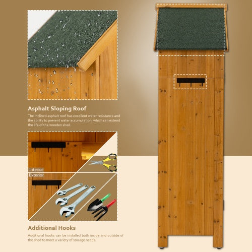 Natural Outdoor Storage Cabinet & Tool Shed
