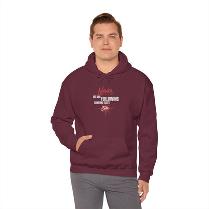 Never Set Sail Hoodie, White Text