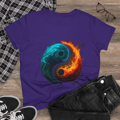 Yin Yang Fire & Water Women's Tee