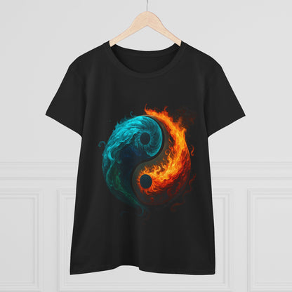 Yin Yang Fire & Water Women's Tee