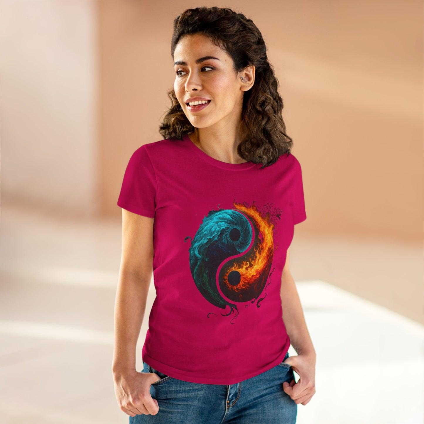 Yin Yang Fire & Water Women's Tee
