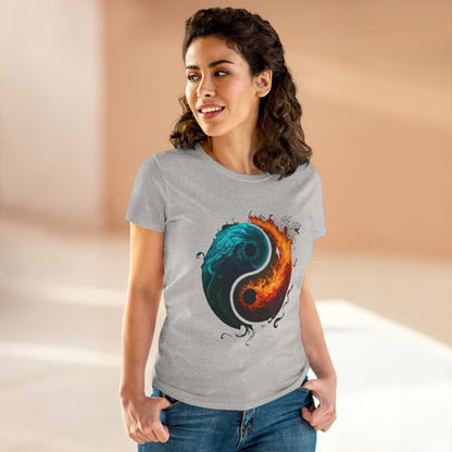 Yin Yang Fire & Water Women's Tee