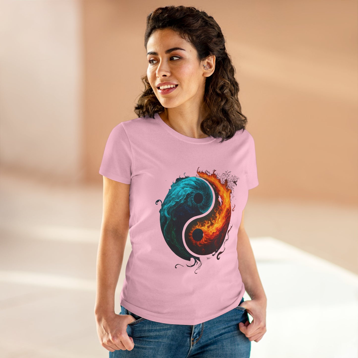 Yin Yang Fire & Water Women's Tee