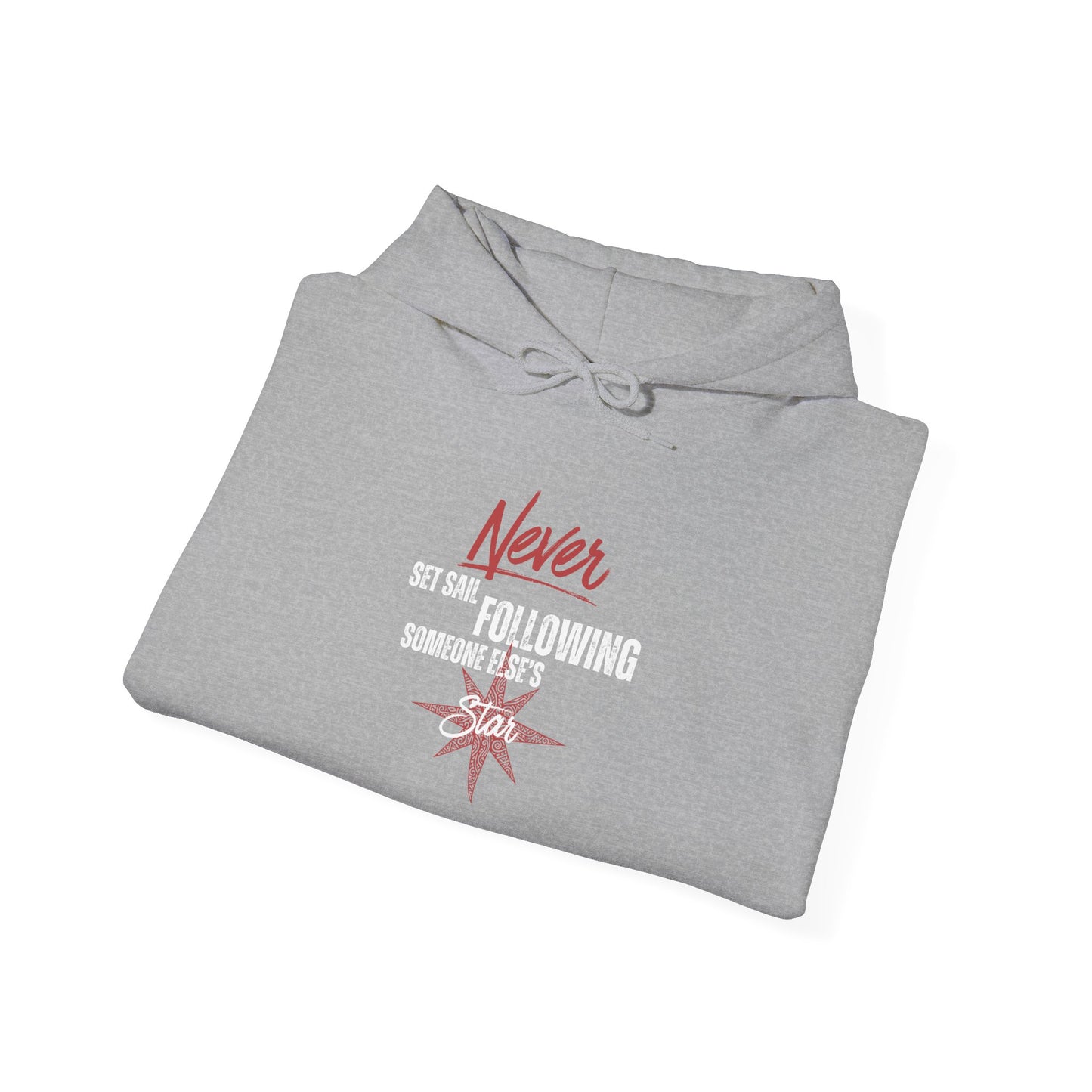 Never Set Sail Hoodie, White Text
