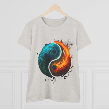 Yin Yang Fire & Water Women's Tee