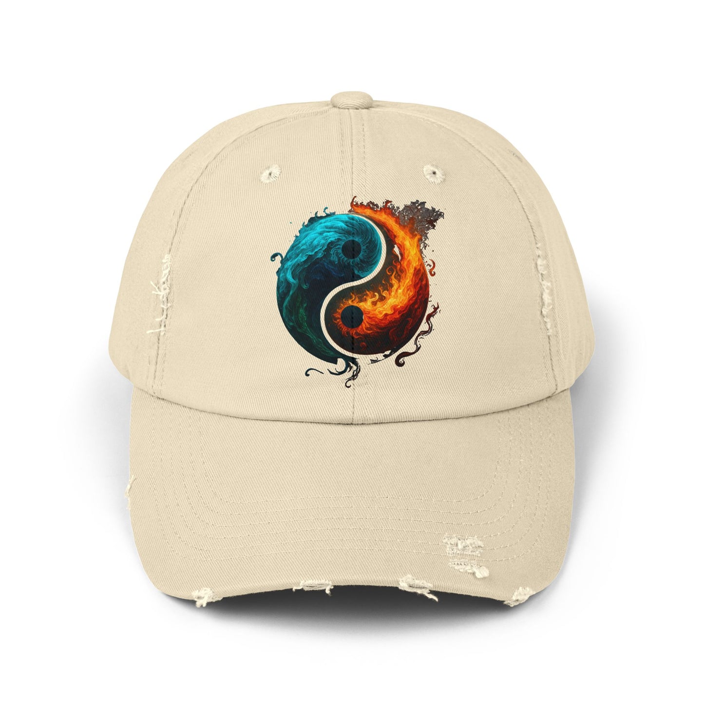 Yin Yang Distressed Hat