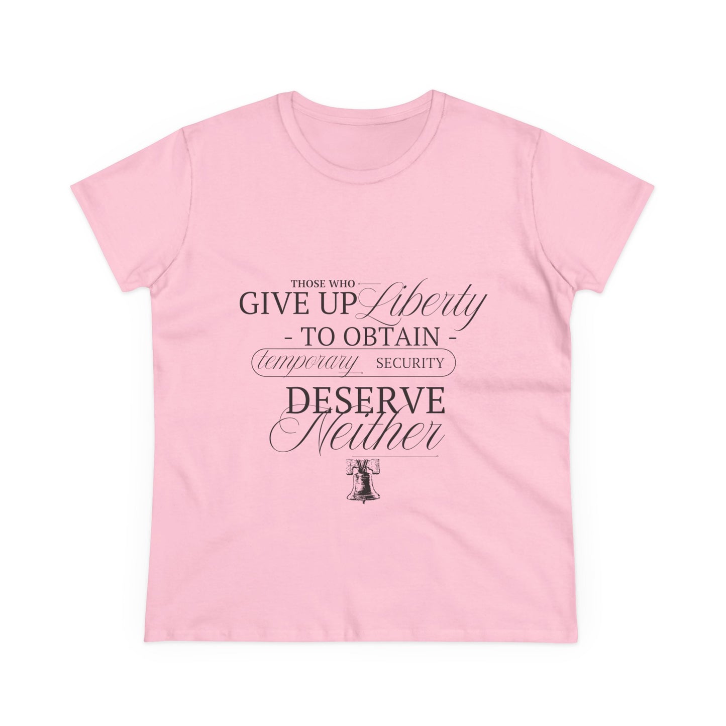 Liberty Women's Tee, Black Text