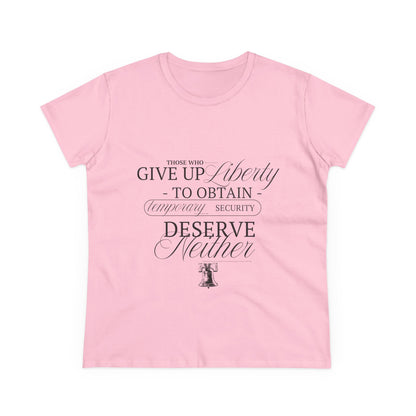 Liberty Women's Tee, Black Text