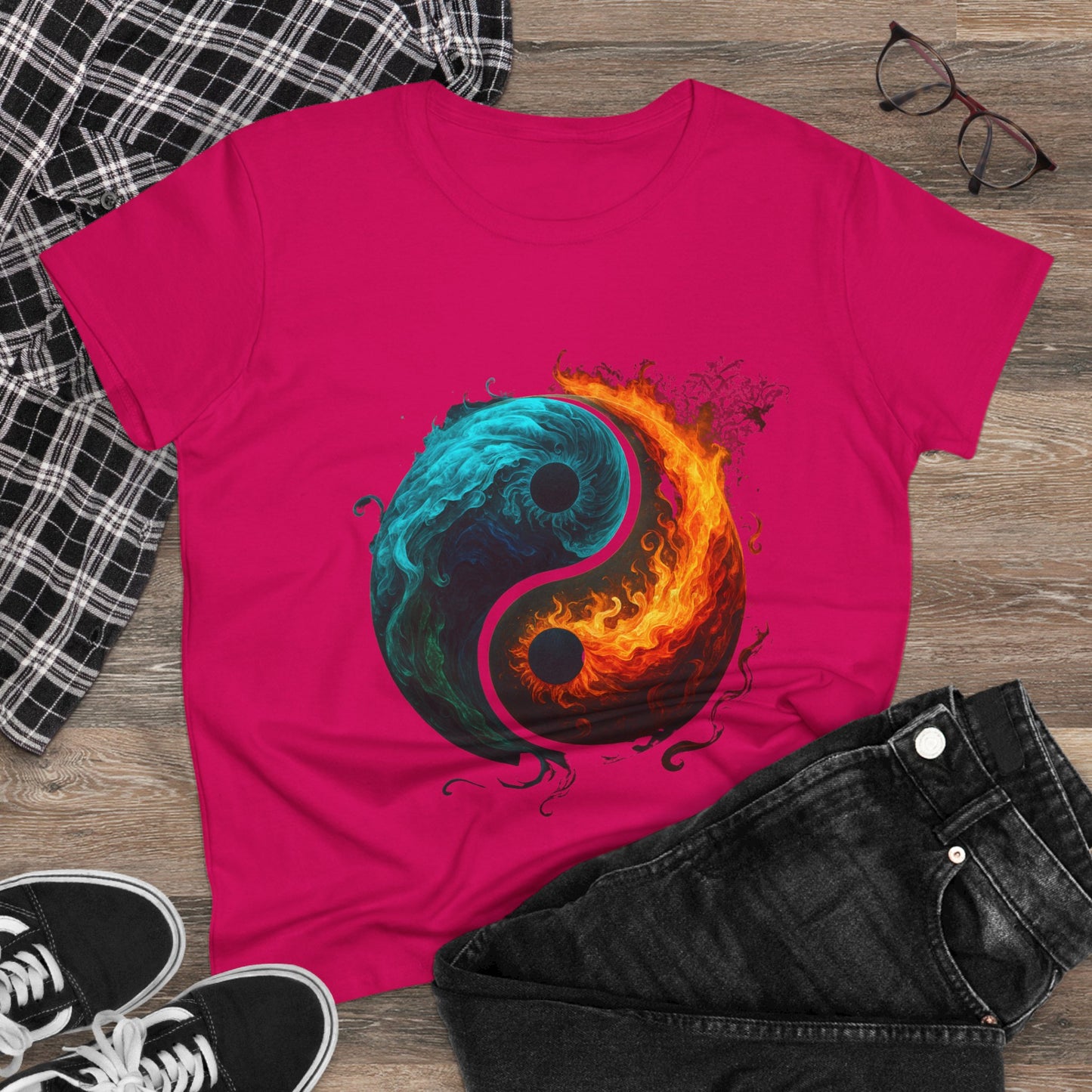 Yin Yang Fire & Water Women's Tee