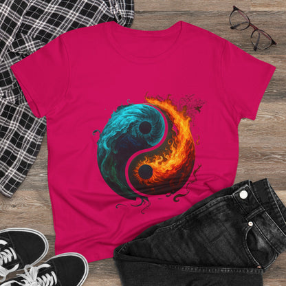 Yin Yang Fire & Water Women's Tee