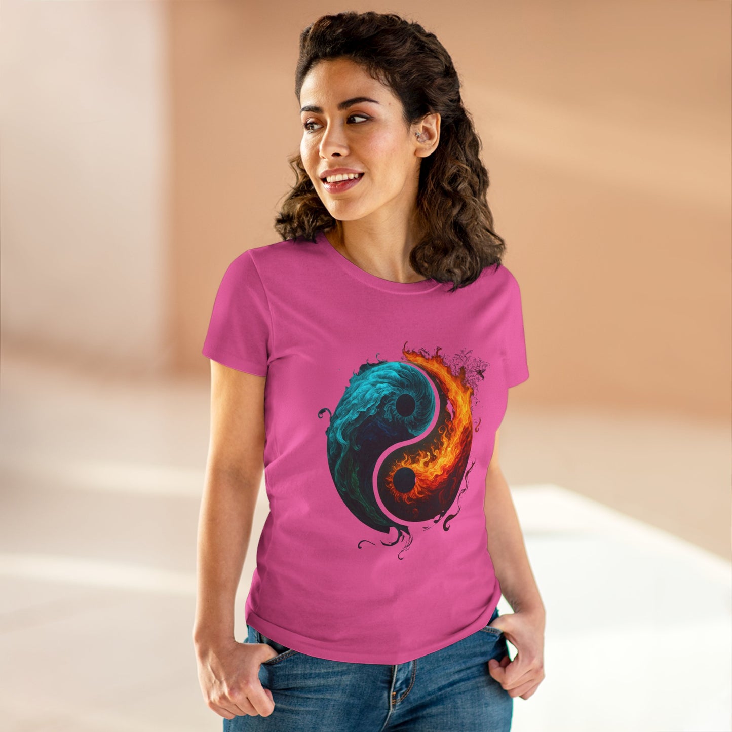 Yin Yang Fire & Water Women's Tee
