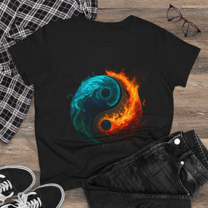 Yin Yang Fire & Water Women's Tee