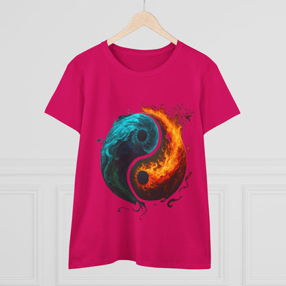 Yin Yang Fire & Water Women's Tee