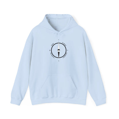 Cozy Compass Hoodie, Unisex Hooded Sweatshirt, Outdoor Adventure Sweatshirt, Cozy Gift for Explorers, Winter Apparel