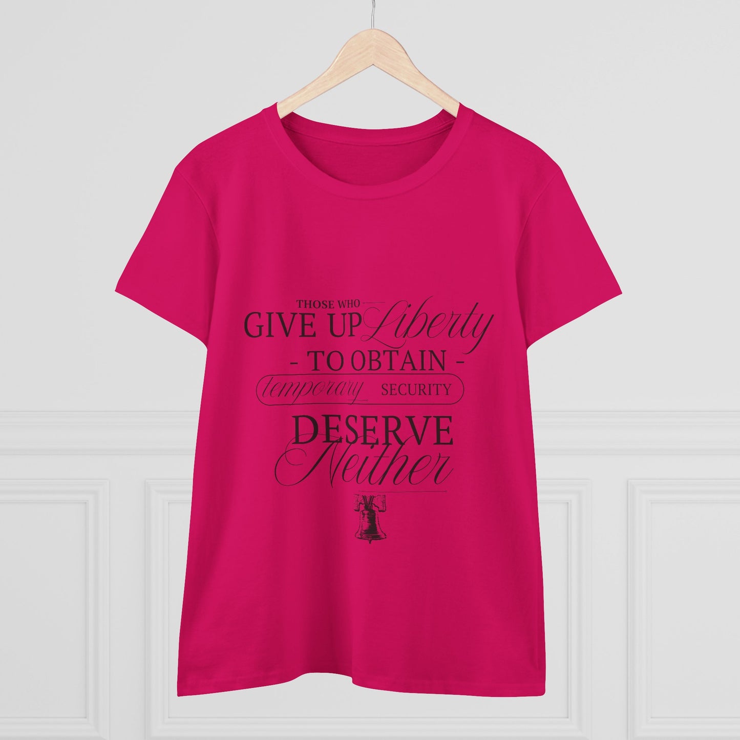 Liberty Women's Tee, Black Text