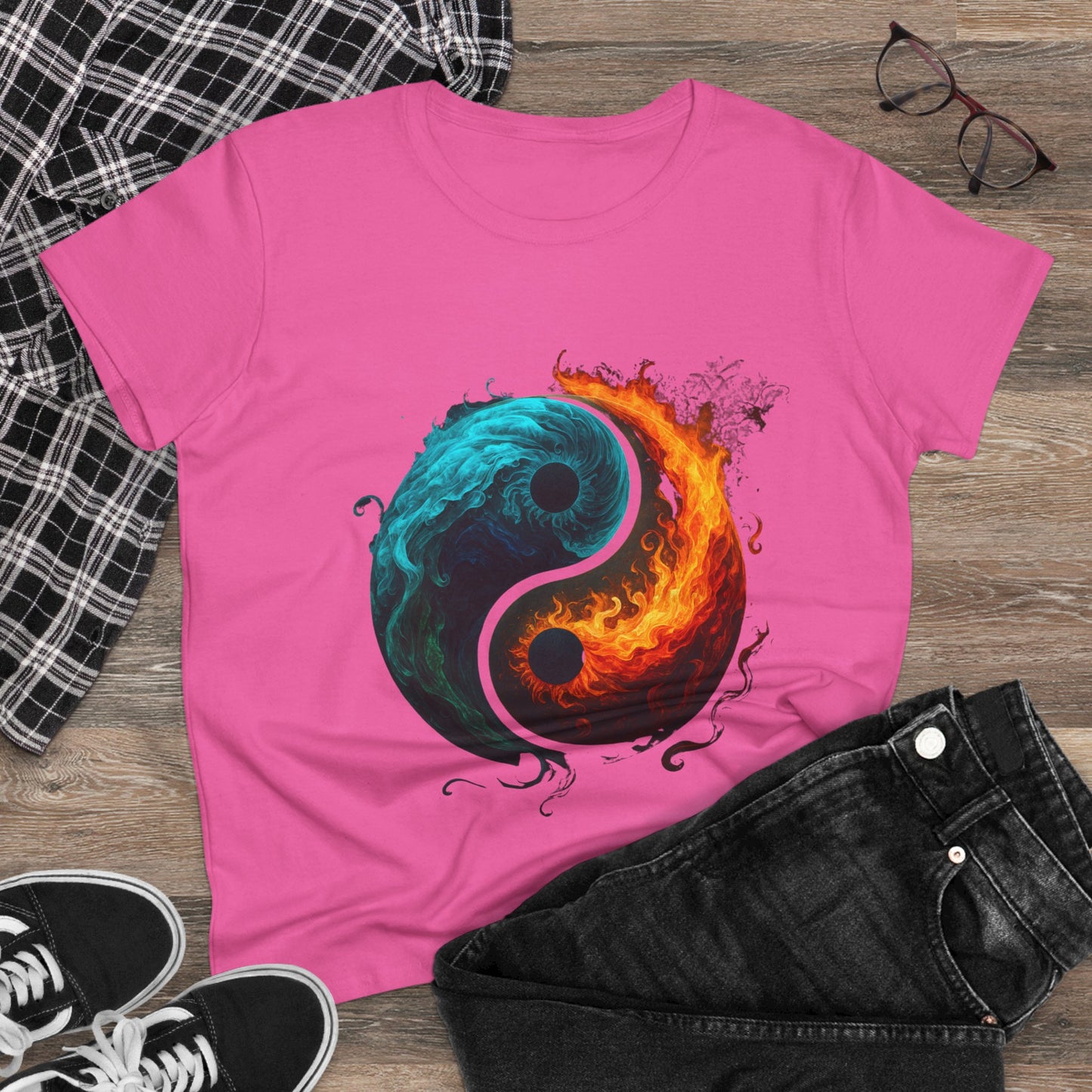 Yin Yang Fire & Water Women's Tee