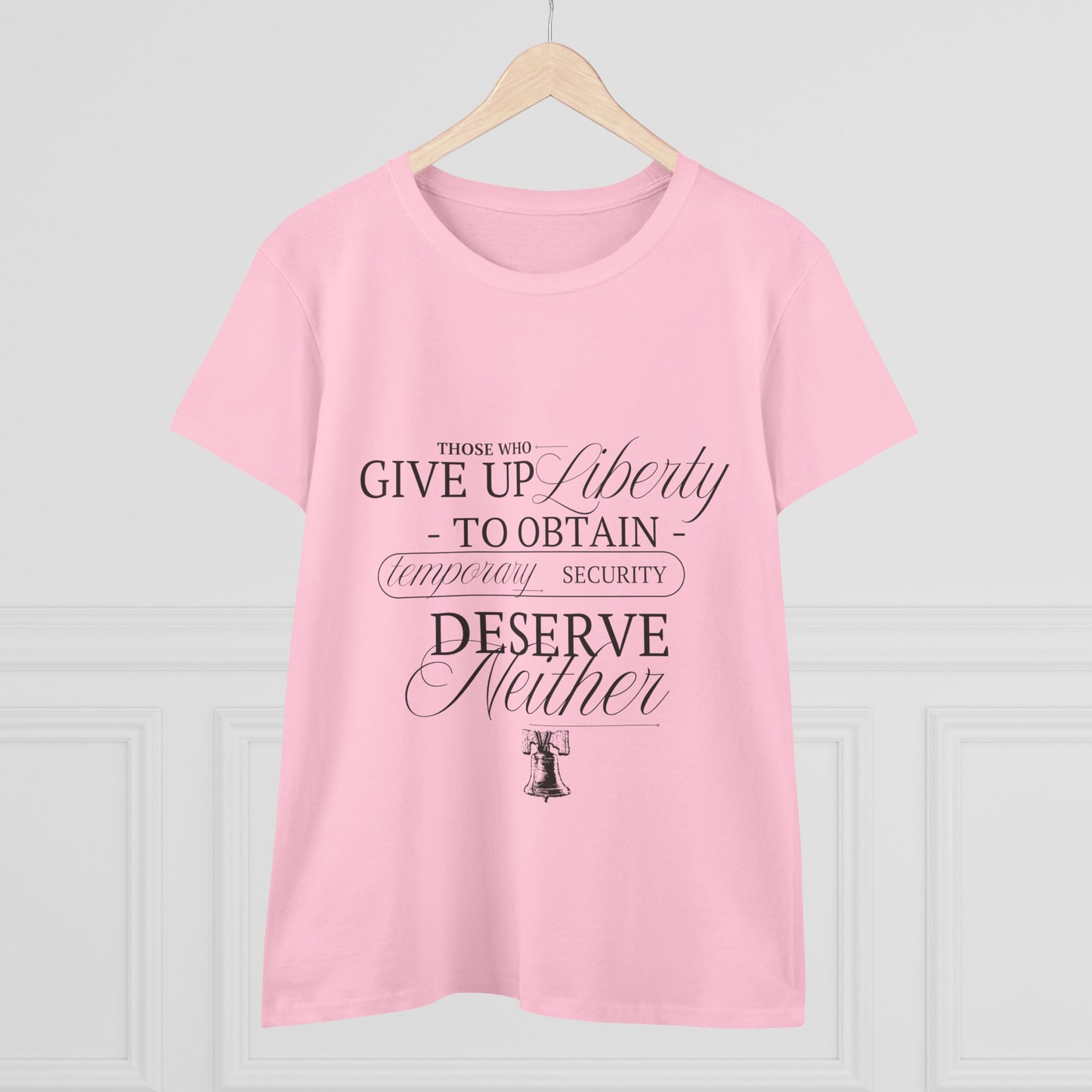 Liberty Women's Tee, Black Text