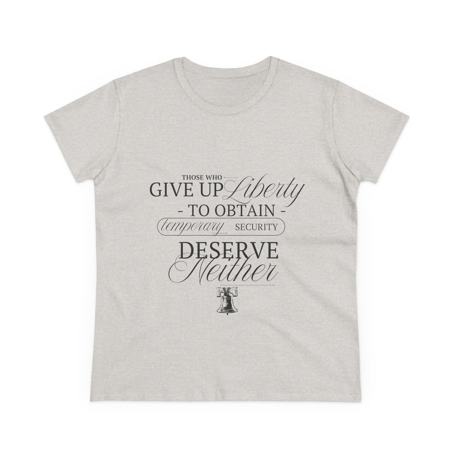 Liberty Women's Tee, Black Text