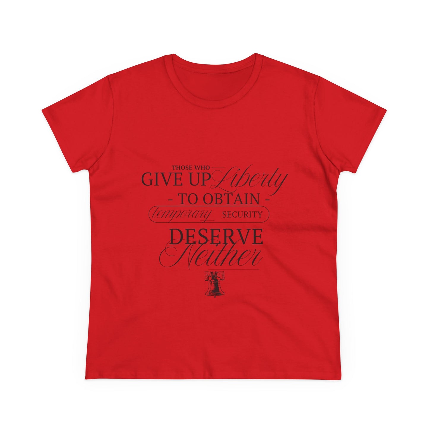 Liberty Women's Tee, Black Text