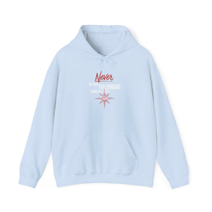 Never Set Sail Hoodie, White Text