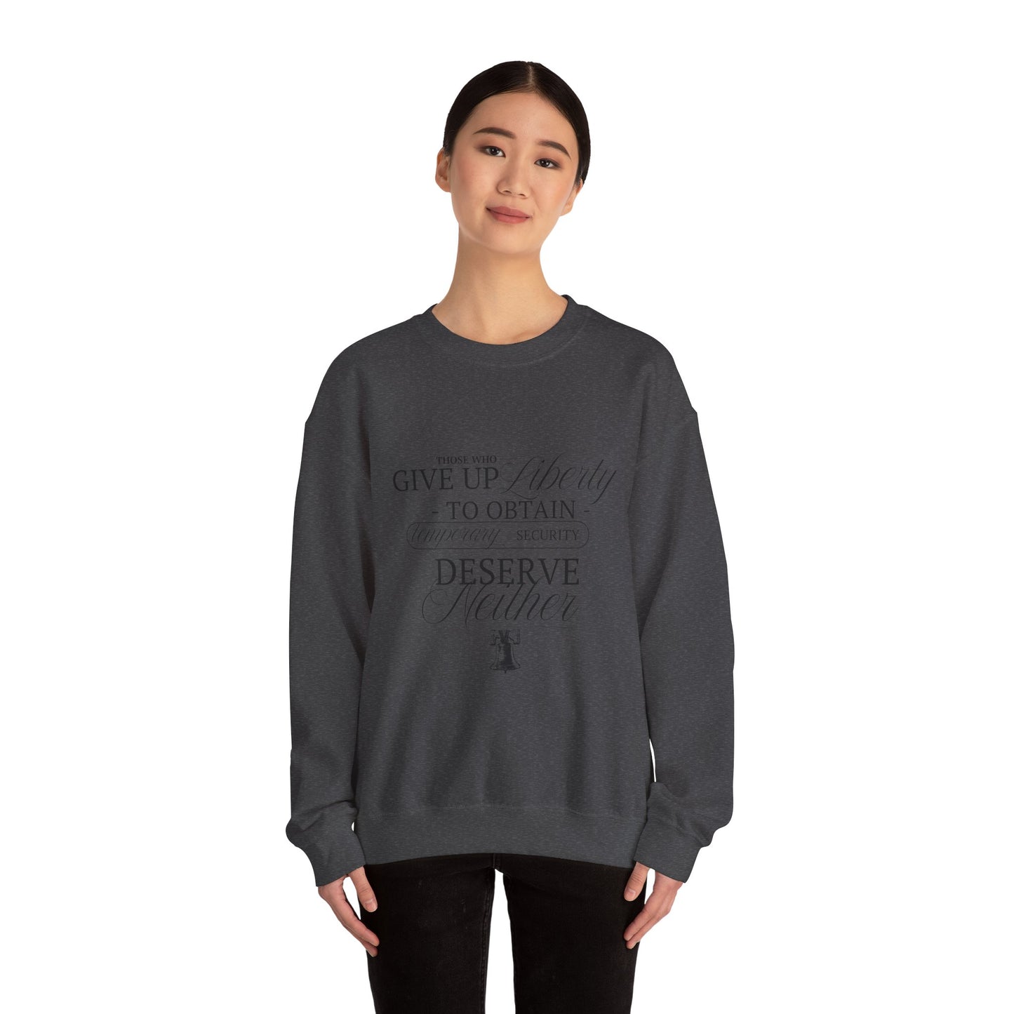 Liberty Sweatshirt, Black Text