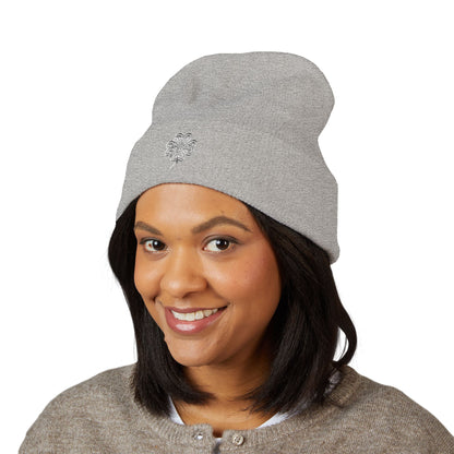 Celtic Knot Four Leaf Clover Cuffed Beanie