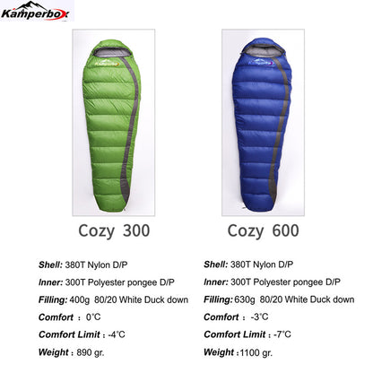 Kamperbox Cozy 300 Ultra Light Weight Sleeping Bag