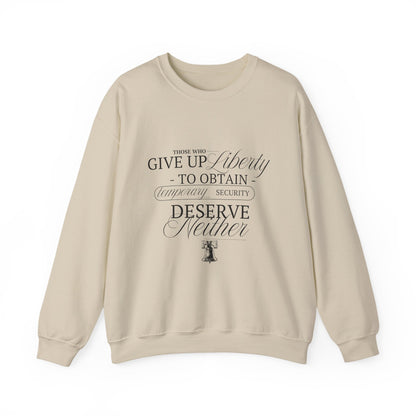 Liberty Sweatshirt, Black Text