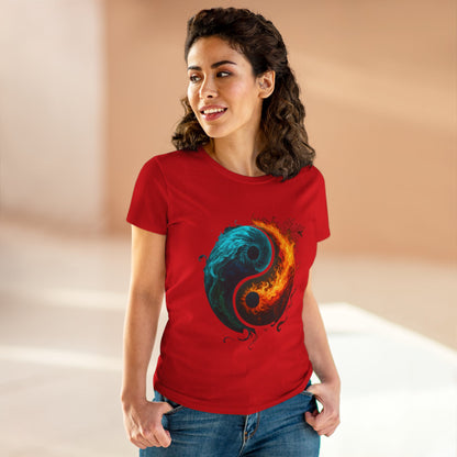 Yin Yang Fire & Water Women's Tee