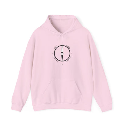 Cozy Compass Hoodie, Unisex Hooded Sweatshirt, Outdoor Adventure Sweatshirt, Cozy Gift for Explorers, Winter Apparel