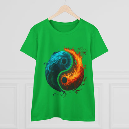 Yin Yang Fire & Water Women's Tee