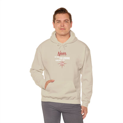 Never Set Sail Hoodie, White Text