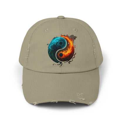 Yin Yang Distressed Hat