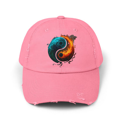 Yin Yang Distressed Hat