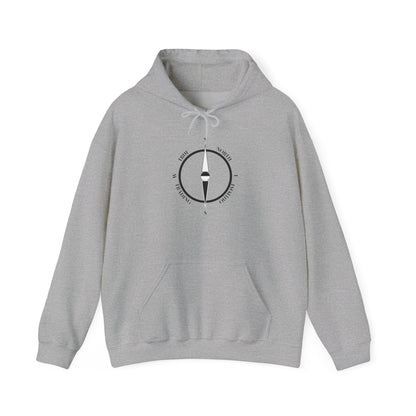Cozy Compass Hoodie, Unisex Hooded Sweatshirt, Outdoor Adventure Sweatshirt, Cozy Gift for Explorers, Winter Apparel