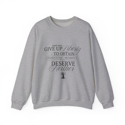 Liberty Sweatshirt, Black Text