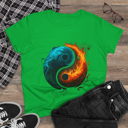 Yin Yang Fire & Water Women's Tee