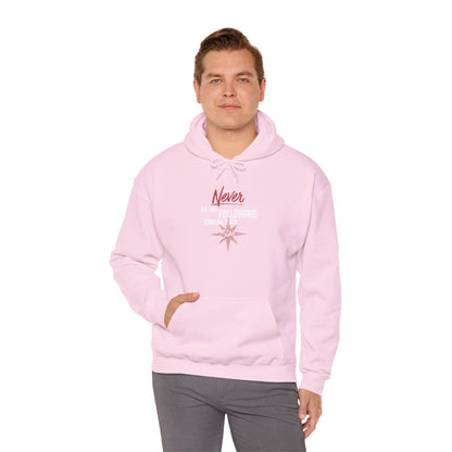 Never Set Sail Hoodie, White Text