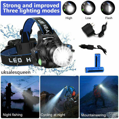 Rechargeable LED Headlamp  - Zoomable & Tactical