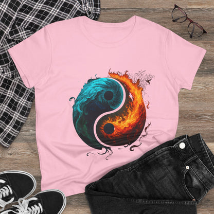 Yin Yang Fire & Water Women's Tee