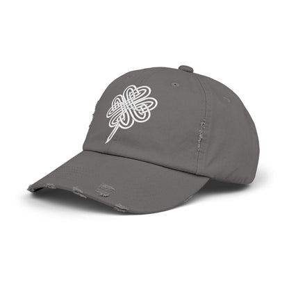 Celtic Knot Four-Leaf Clover Distressed Hat