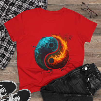 Yin Yang Fire & Water Women's Tee